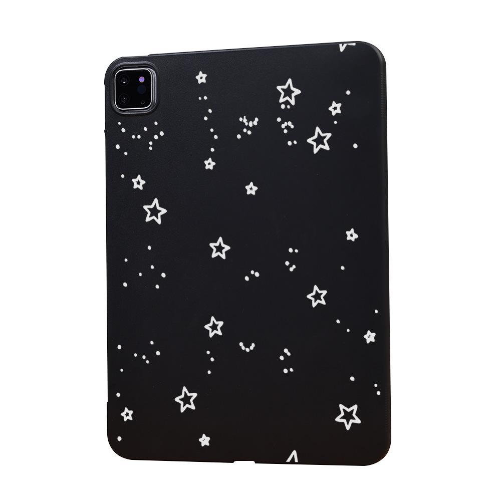 Black background full screen stars suitable for Apple iPad 10.5 inch protective case Xiaomi Pad 6 soft case Samsung light and thin
