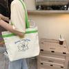 2 Wind Literary Canvas Bag Girl Cute Class Small Fresh Shoulder Bag Casual Tote Bag