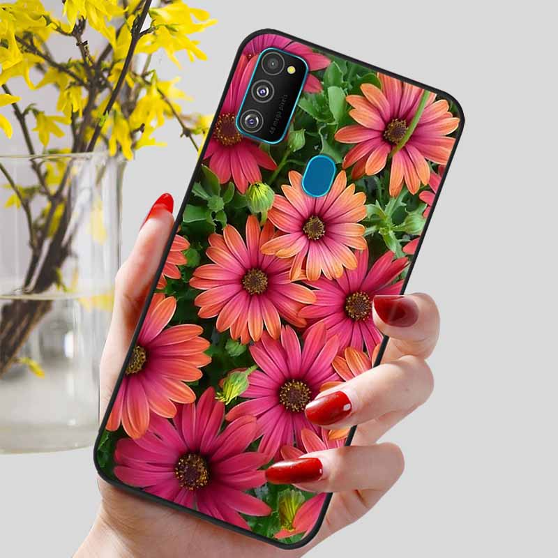 Funda para Samsung Galaxy M21 Funda Trasera de Silicona TPU Suave para Fundas de Teléfono Galaxy A21S M30S M31 M 21 M21S M31S Carcasas Negras Coques