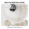 Mini Desktop Cooling Fan with Ambient Decorative Brightness 4-Setting Compact