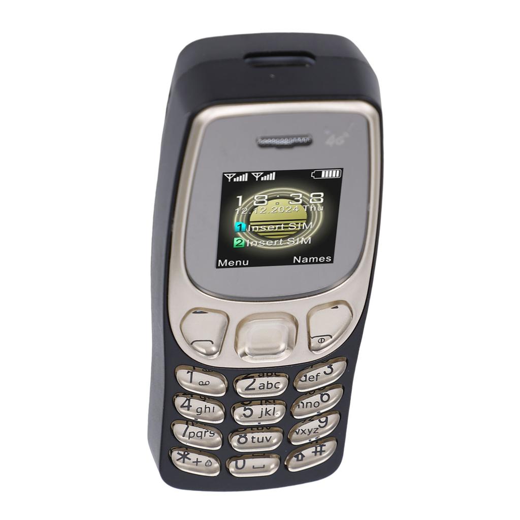Unlocked Phone for Seniors Dual SIM 4G LTE Elderly Mobile Phone with SOS Key MP3 Playback Black Gold