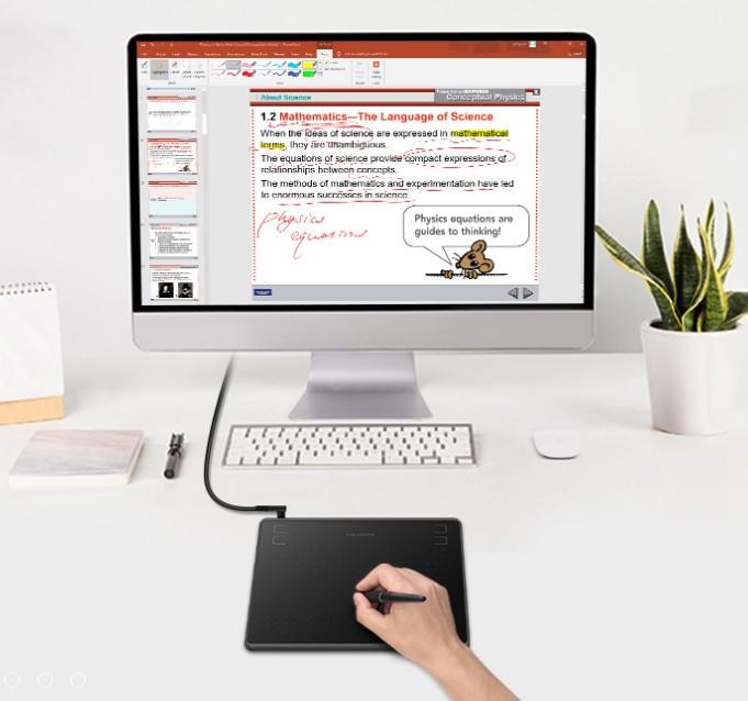 Online Math Training HUION H430P for Computer/Mobile Phone Digital Graphic Drawing Board