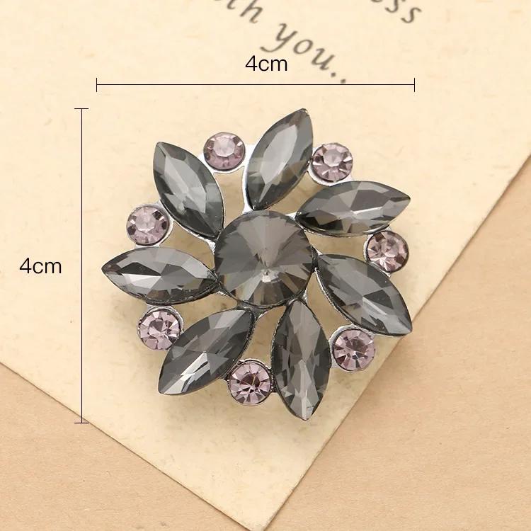 1pcs Fur Coat Tweed Flower Metal Buttons For Clothing Designers Vintage Handicraft Garments Diy Sewing Scrapbooking Accessories
