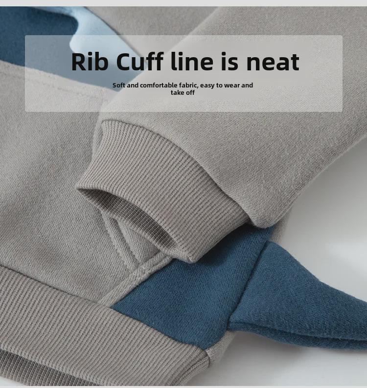 New Boys' Cartoon Pullover: Autumn/Winter Polar Fleece Color-Block Sweater