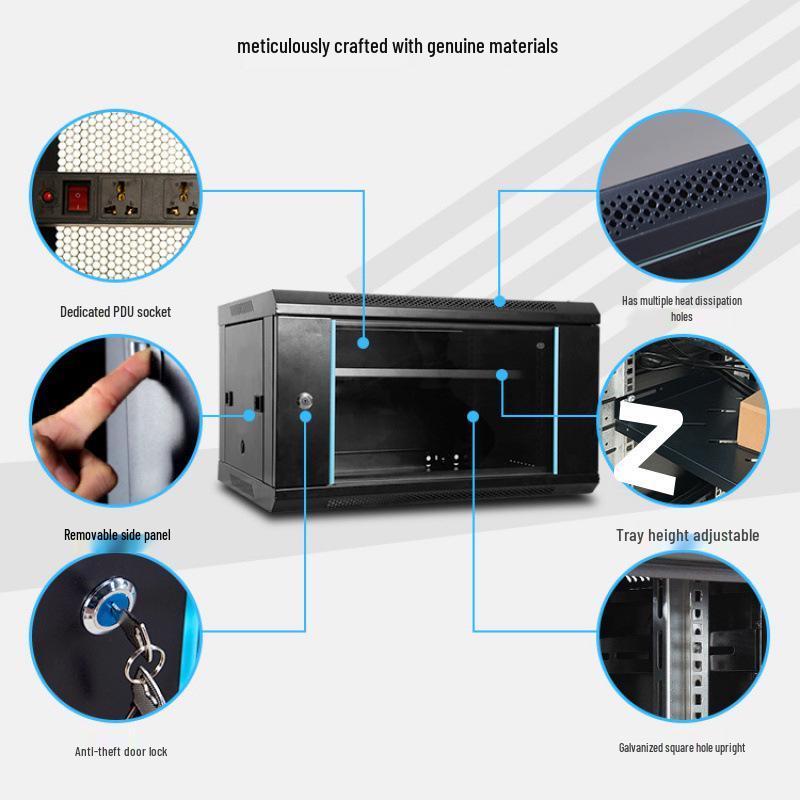 Wall-Mounted Network Rack: 6U/4U/12U Small Cabinet for Monitor Equipment and Switches