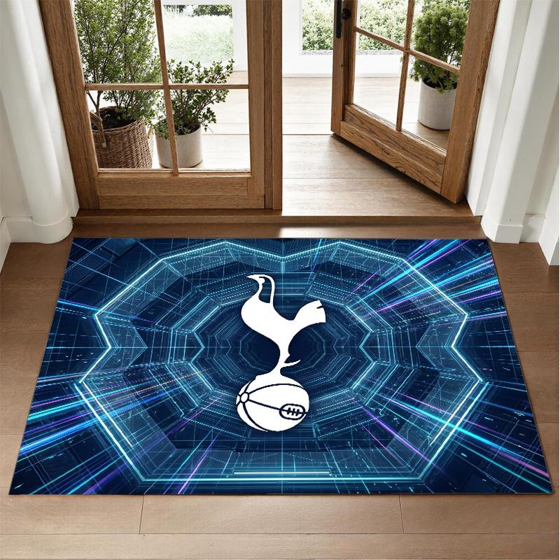 Tottenham Hotspur Design Crystal Velvet Rug Soft Decorative Mat for Bedroom Entrance