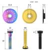 Mountain Bike Headset Cover Titanium Alloy 28.6mm Compatible for Road Mountain Bikes Lightweight Durable woohoo
