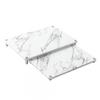 2-Tier Kitchen Drying Rack With Cutlery Holder Marble-Style Countertop Drainage Shelf Dishes Cups Utensils