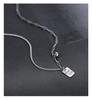 925 Sterling Silver Lucky Square Necklace - Trendy High-End Clavicle Chain Pendant for Women