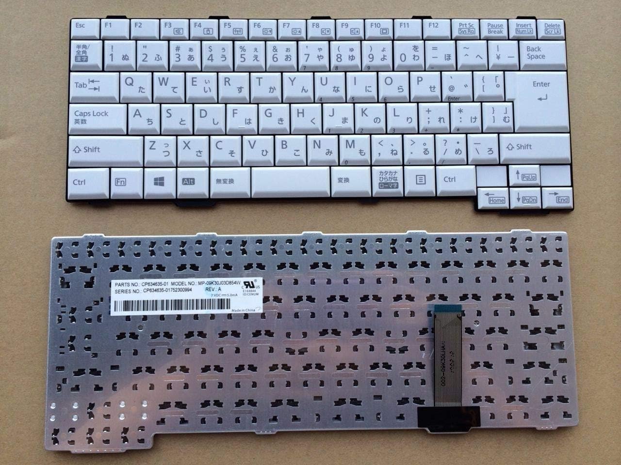

(Replacement) Japanese Keyboard MP-09K30J03D854W CP634635-01 for Fujitsu A552, A561D, A561C, E741, SH560, SH761, T901, S761, S762, etc. (KYstore)