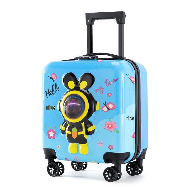 Children's Cartoon Trolley Suitcase with Universal Wheels - Ideal for Boys and Girls