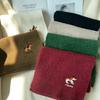 2025 Winter Japanese Cute Puppy Embroidery Scarf for Neck Protection