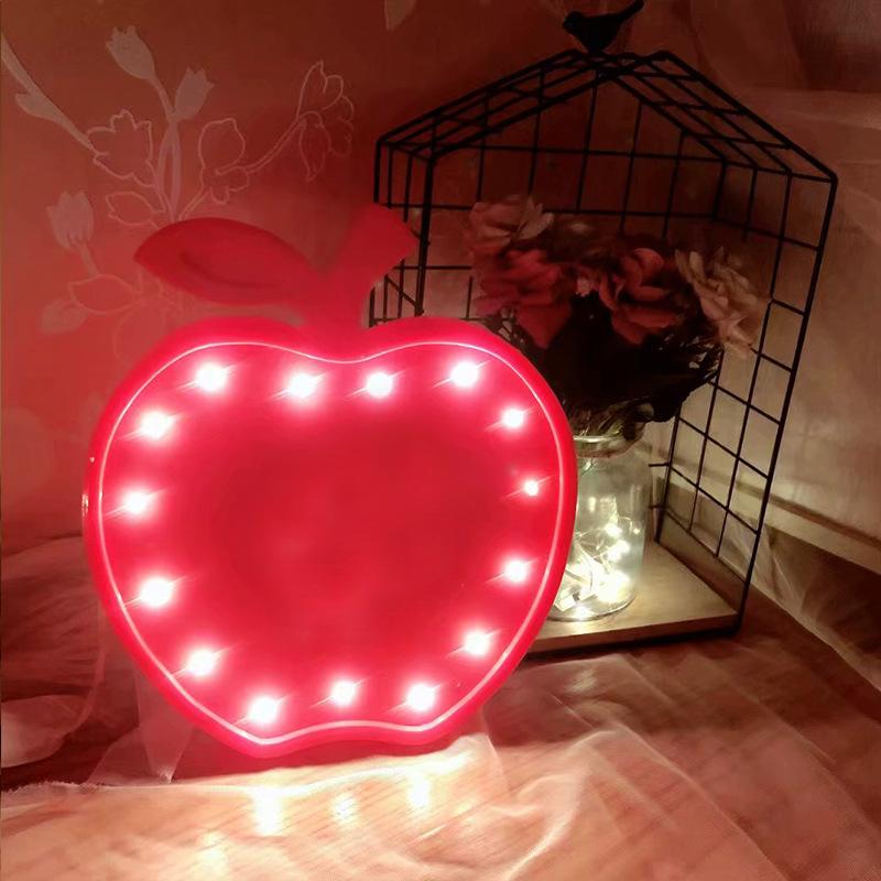 Lampada LED a Forma di Mela Lampada da Tavolo Decorativa Popolare su Instagram Natale e Vigilia di Natale Lampada Notturna Decorativa