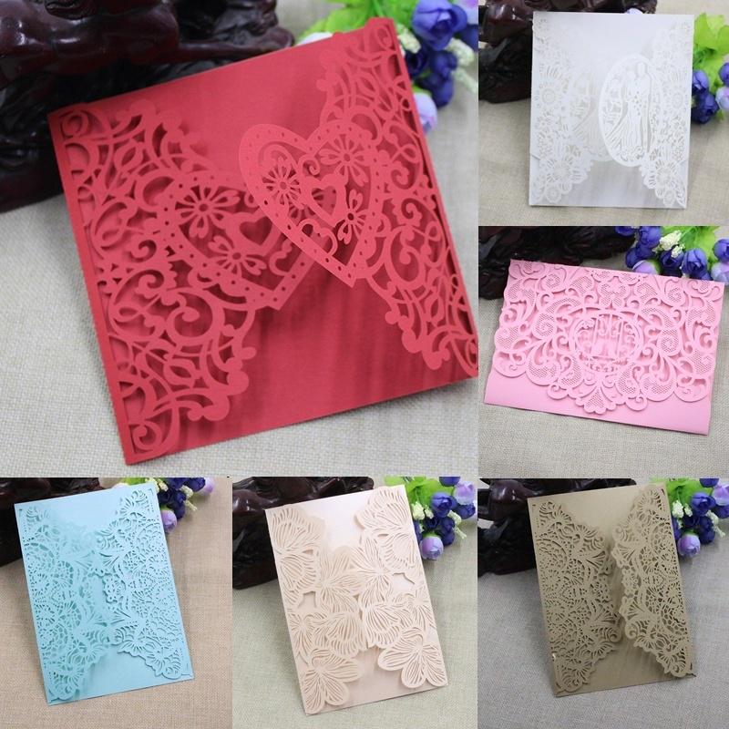 10buc Diy Apare Carduri Nunta Romantica Invitatii Verticale Cu Laser