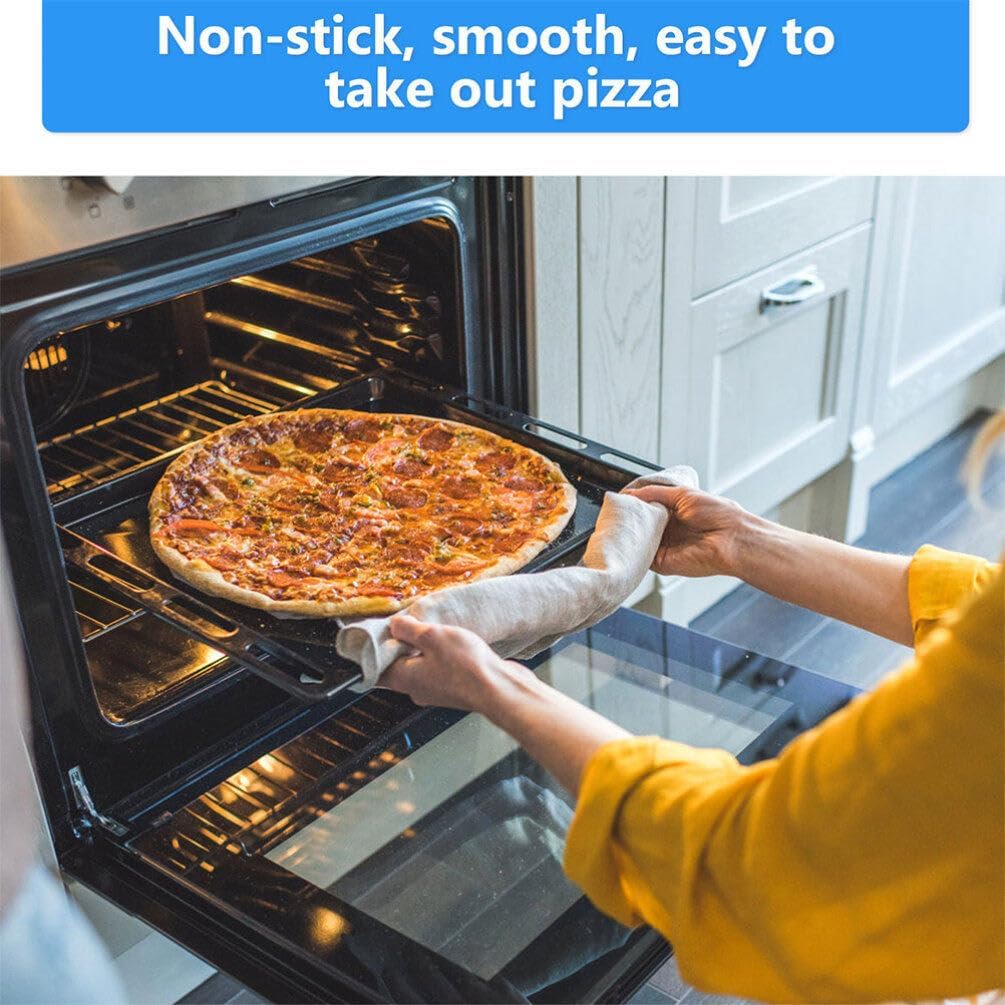 HANABASS Pizza Pan with Holes 16 Inch Stainless Steel Mesh Tray Screen Baking Pan Nonstick Round Crisper Tray Bakeware for Oven Homemade Pizza