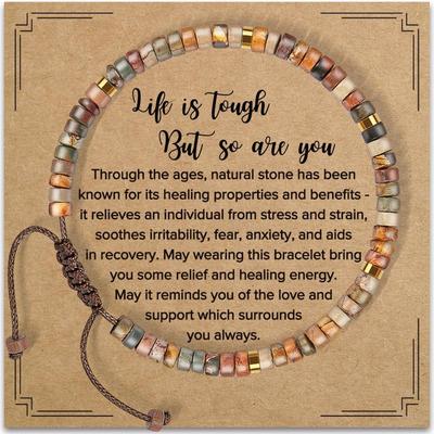 Inspirational Gifts Bracelets for Women Healing Natural Stone Bracelets - Get Well Soon Gifts for Women Best Friends Sister Girl