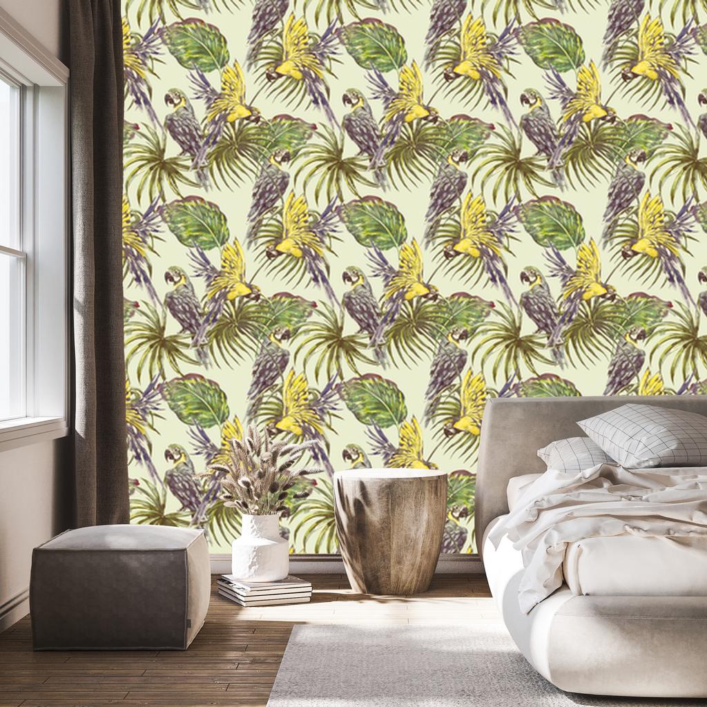 Leaves wallpaper for living room and bedroom 50x1000