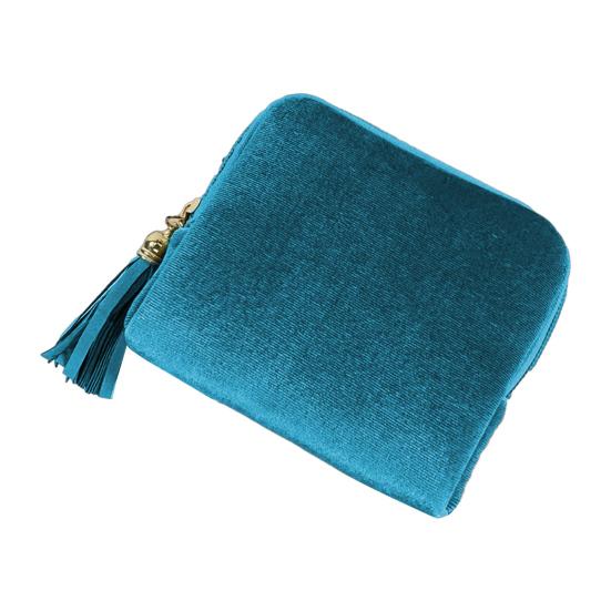 Yousheng Jewelry Storage Bag with Multi-pockets Portable Watch Earring Necklace Bracelet Ring Organizer Case Jewelry Pouch with Tassels Zipper