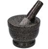 Kakoe Kitchen - Mortar and Pestle Set - Granite Mortar and Pestle Set - Natural Stone Granite Stone Mortar and Pestle Mini Grinder Krokhin Spice Morta