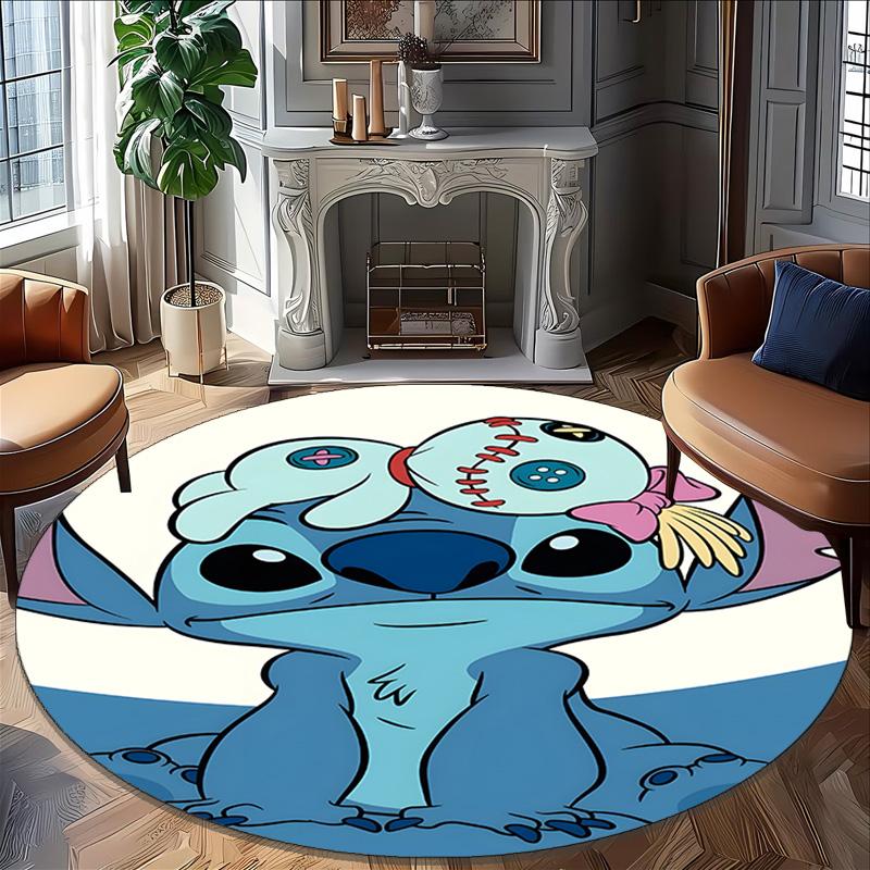 1pc S-Stitch1 Carpet, Round Rug, Comfortable, Suitable for Entryways, Living Rooms, Office, And Bedrooms, Christmas Decoration