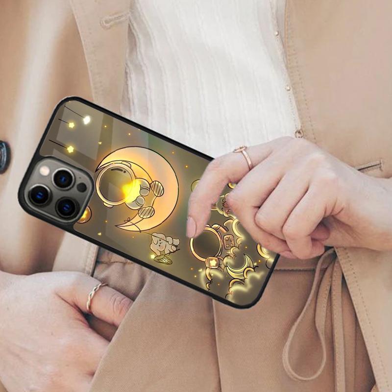 Cute Galaxy Astronaut Magnetic Phone Case For APPLE iPhone 17 Air 16 14 13 12 Pro Max 15 Plus Wireless Charge With MagSafe Cover
