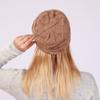 New Pleated Fleece Women's Pullover Hat Autumn and Winter Knitted Checkered Ear Protection Warm Hat