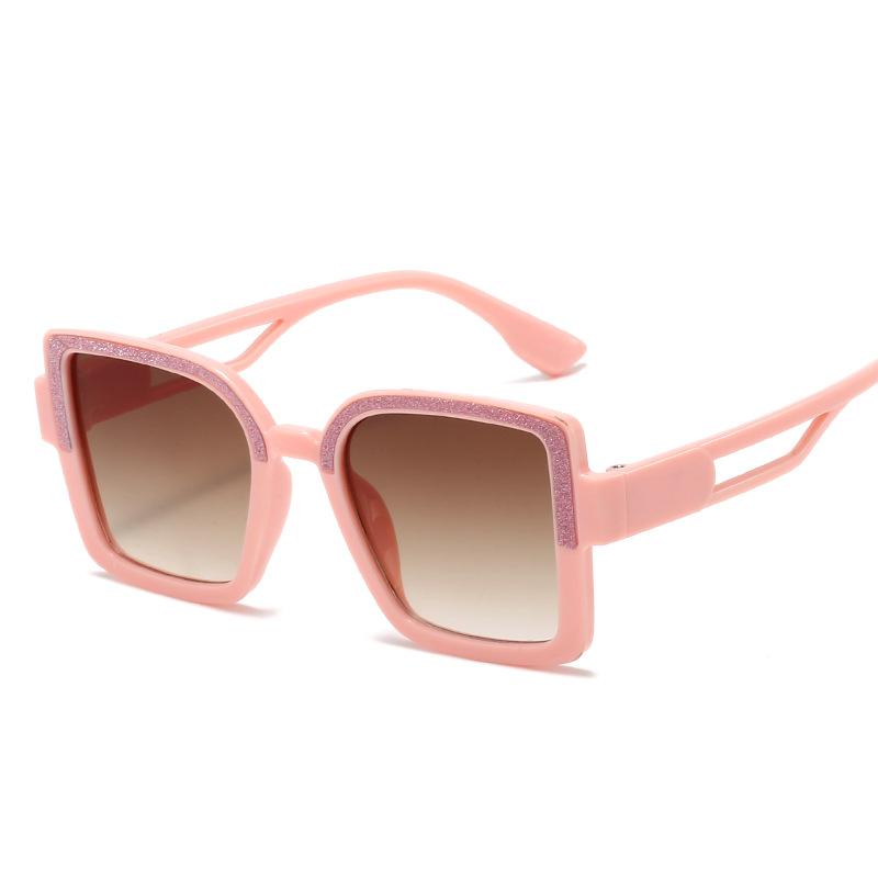 Children's square sequined sunglasses, children's fashion trend eye protection sunglasses, cute glasses for boys and girls