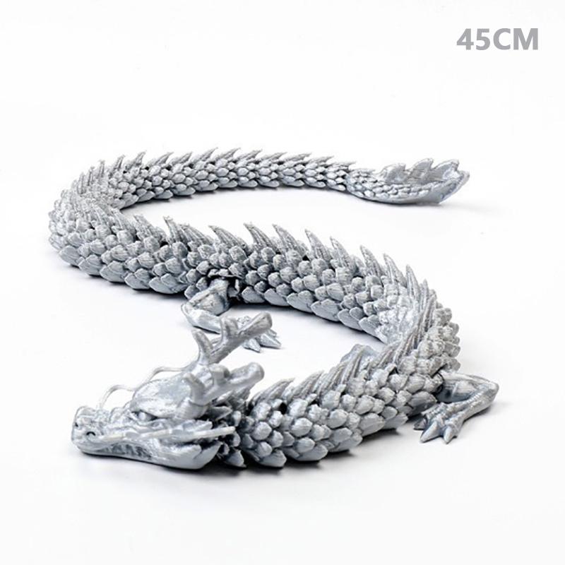 1PC 30/40CM Fish Tank Landscaping Decoration Collection Ornament Movable Jointed Dragon Statue 3D Printed Flexible Realistic