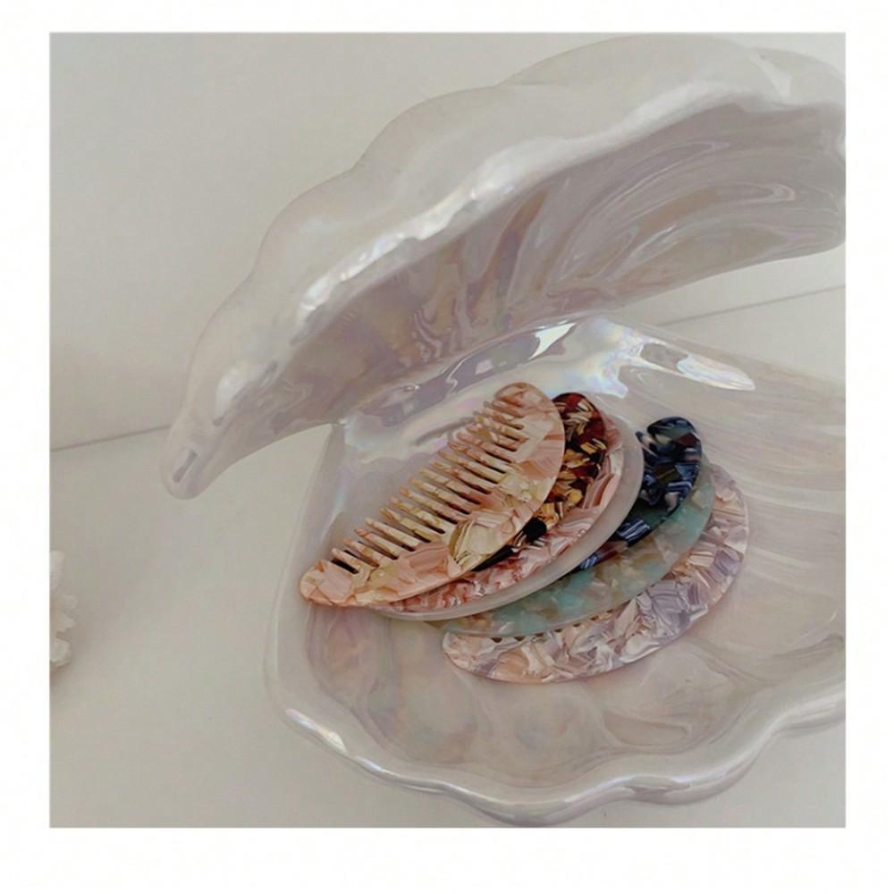 Mini Detangling Hair Comb - Wide Tooth, Flat, Non-Handle Design For Normal Hair
