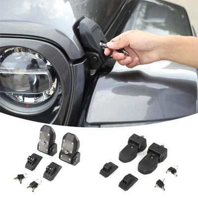 Car Hood Latches with Lock Hood Catch Kit for Jeep Wrangler JL & Gladiator JT 2018 Up Exterior Accessories