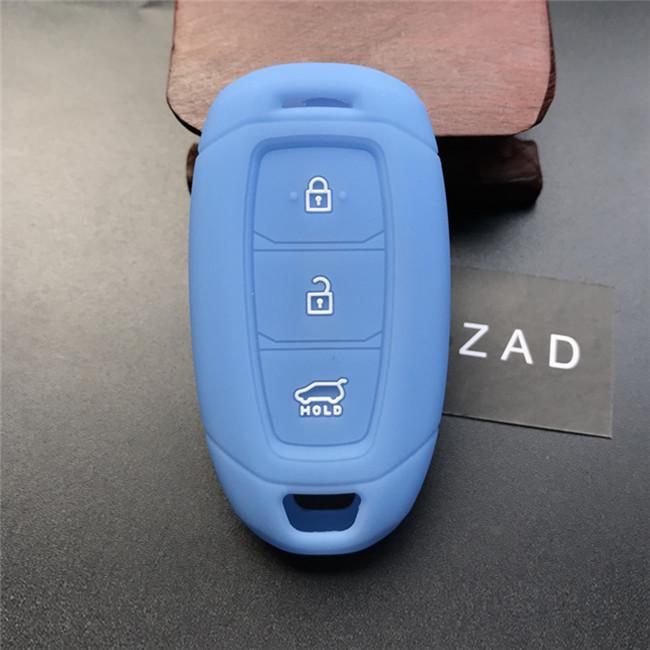 3 button silicone car key case cover for hyundai LA FESTA kona 2021 Creta 2 solaris i30 ix35 Azera ELANTRA GRANDEUR IG key
