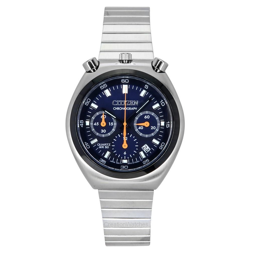 

Citizen Bullhead Record Label Tsuno Chronograph нержавеющая сталь темно-синий циферблат кварцевые часы AN3660-81L мужские темно-синий