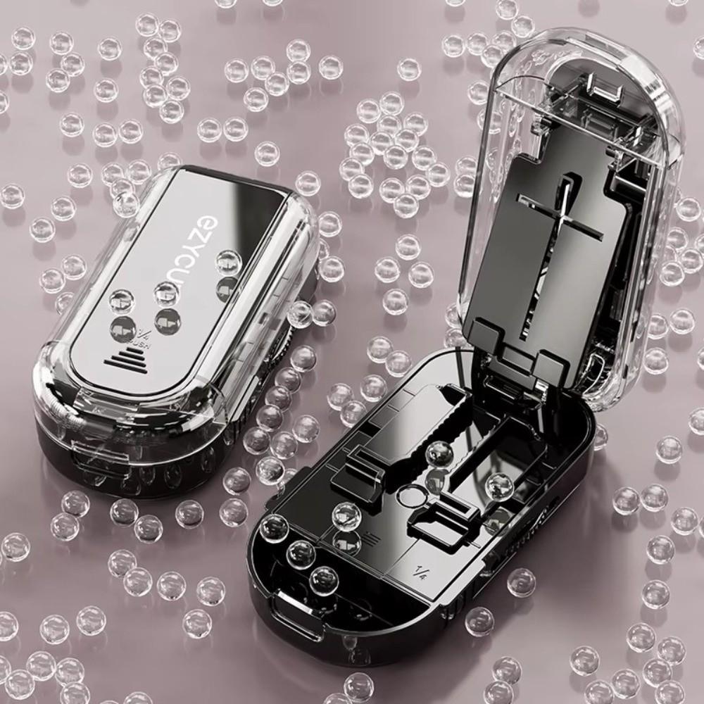 Dustproof Quartering Pill Cutter Moisture-proof Medicine Cutting Pill Cutter Storage Box with Brush Pill Cutter Splitter