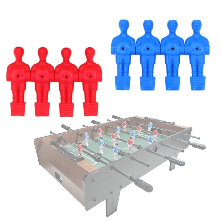Set med 8 miniatyr fotbollsspelare Ersättningsdel för bordsfotbollsfigur Fotbollsspelare Figurer för Bordsfotbollsspel
