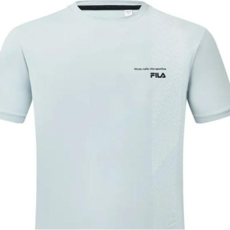 Fila Loose Fit Logo Print Crew Neck Short Sleeve T-Shirt Men Tops Gray A11M321102F-GY