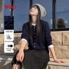 SPAO Women's Korean Style Navy Knit Cardigan