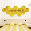 12pcs 3D Mirror Hexagon Vinyl Removable Wall Sticker Decal Home Decor Art