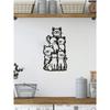 Minimalist Cat Silhouette Wall Art - Whimsical Metal Hanging Decor For Cat Lovers, Perfect For Outdoor Holiday Displays