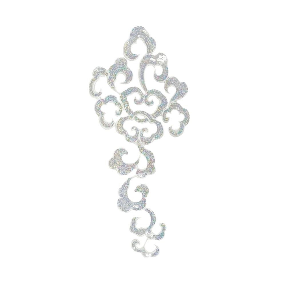 Stickstoff Aufnäher Pailletten Handgenäht Dekorative Blumen Aufbügler Kleberückseite Wolken Stickstoff