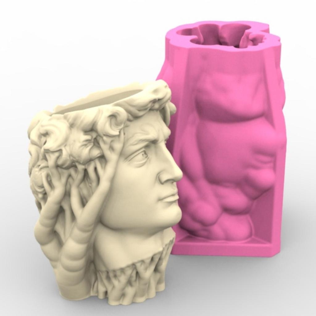 Handgemachter Sukkulenten-Pflanztopf Silikonform Beton-Blumentopf-Form Leicht zu entformen Gipsform für Heimdekoration