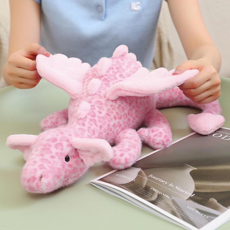 Large Strawberry Crimson Heart Sky Dragon Plush - Birthday Gift for Girls