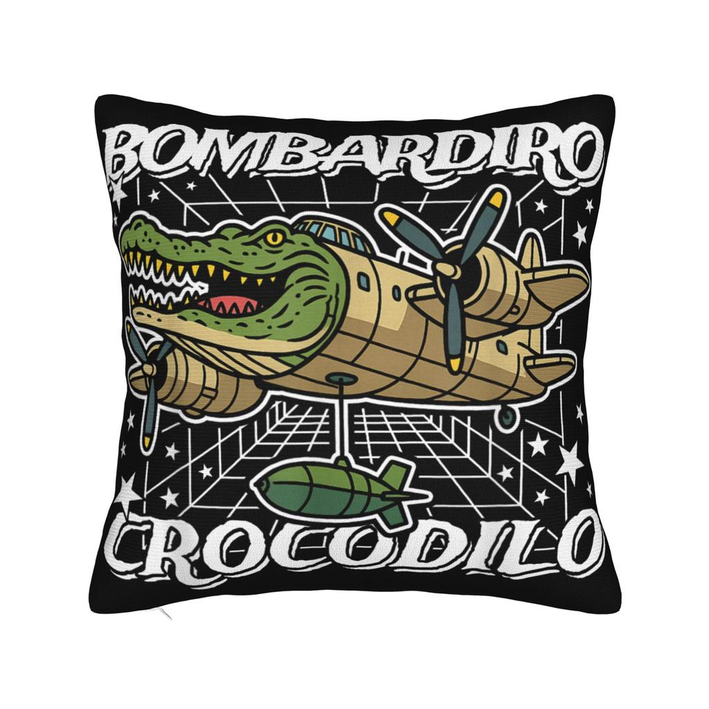 Italian Brainrot Characters Funny Meme Popular Pillowcase Printed Cushion Cover Decorations  Pillow Case Cover Sofa