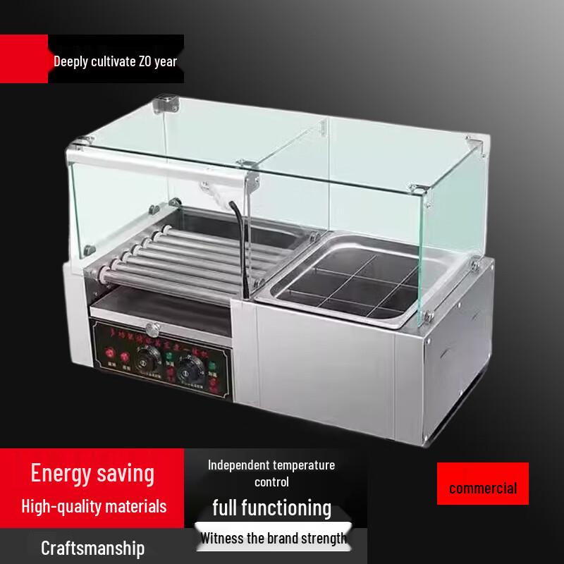 Commercial Electric Sausage Grill & Oden Warmer Combo