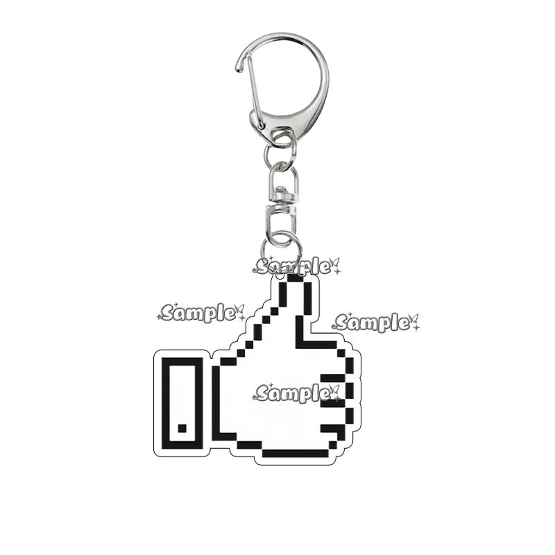 

Creative Double-sided Printed Acrylic Keychain Pendant Charm Girls Boys Fashion Backpack Hanging Ornaments Accessories Gift Toys about 5cm