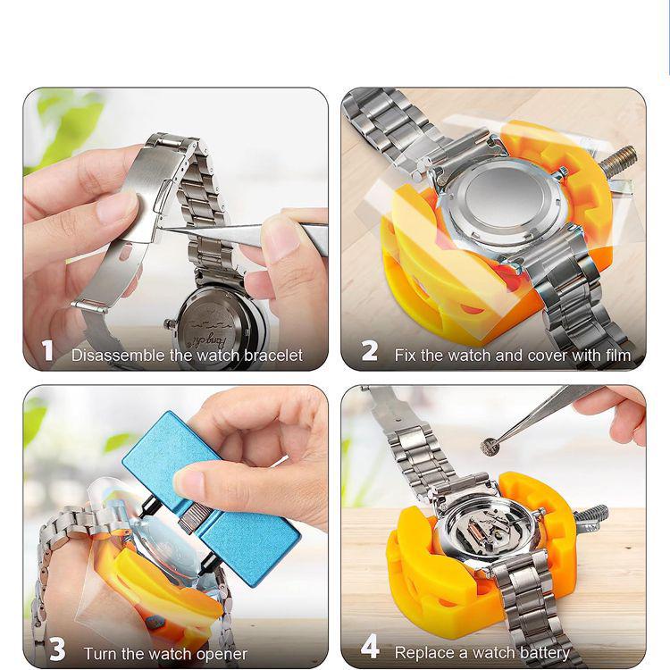 Portable Metal Two-Pin Watch Back Case Opener for Battery Replacement