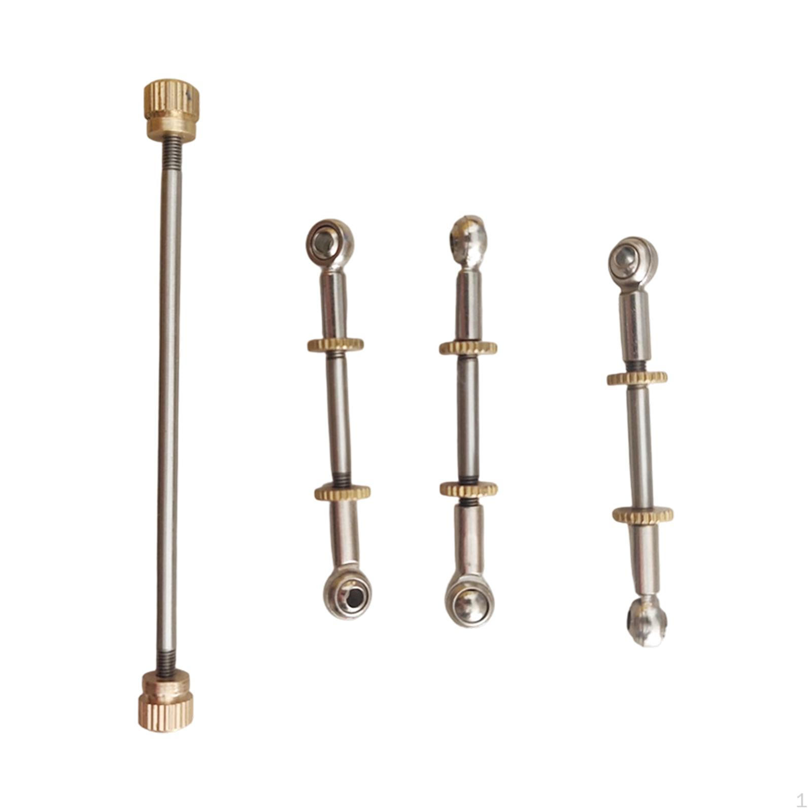 

4 Pieces Connecting Rod Accessories Trumpet Ball Joint Universal Simple Assembly Solid Steel 3Pcs