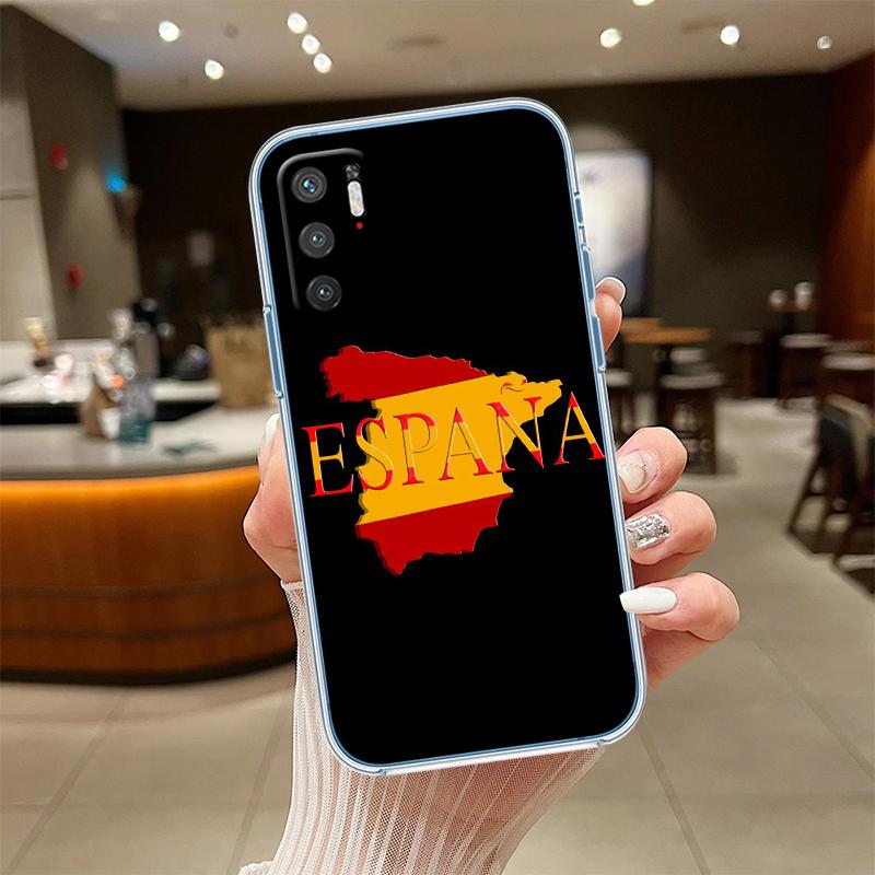 RE54 Spain Flag Transparent Phone Case for Motorola Moto G40 G04 G05 One Ace Action  Fusion + Plus Hyper Macro Vision Zoom