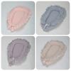 Cozy Cotton Lace Newborn Baby Lounger Portable Crib Bed In Pink Beige Gray Teal