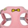 Small Dog Harness Reflective Dog Harness Reflective Pet Vest with Traction Rope for Walking Pink M