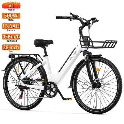 Elektrofahrrad Ebycco V1 500W Motor Stadtrad 36V 15,6Ah 28" Reifen Höchstgeschwindigkeit 25 km/h Doppelscheibenbremsen Maximale Belastung 150 kg